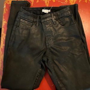Good American Polished Cotton Black Jeans